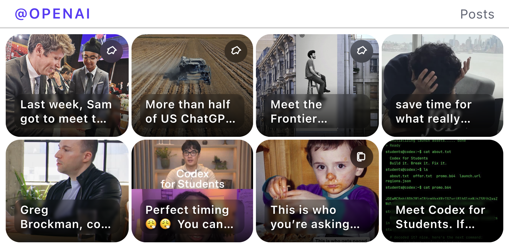 Instagram Profile Grid wide